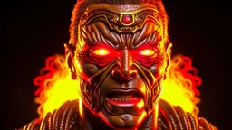 4K, ultra detail, full realism portrait terminator iron maiden logo full face flames4K, ultra detail, full realism portrait terminator new wave logo full face firestarter in the background