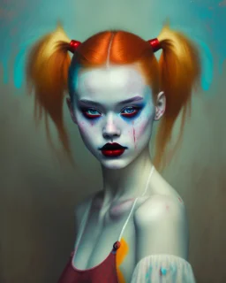 painting by koson ohara and marta bevacqua, Harley Quinn lagh