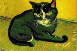 Portrait of a cat by Van Gogh