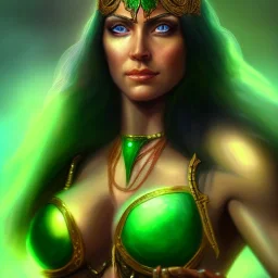 ultra detailed portrait of beautiful Dejah Thoris, wearing a bikini plate armor, extremely detailed digital painting, extremely detailed face,crystal clear green eyes, in the style of robert e howard and pablo oliveira, mystical colors, rim light, beautiful lighting, 8 k, stunning scene, raytracing