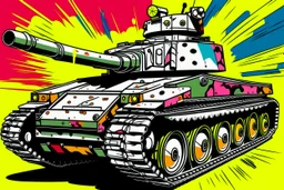 Pop art style tank hotwizer