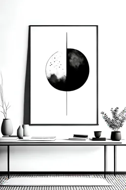 Decor, Minimalist Art, Scandinavian Art, Black and White Art, Minimalist