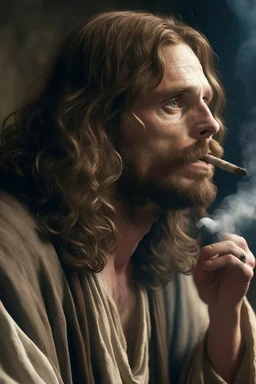 Jesus smoking