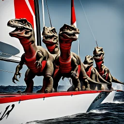 Dinosaurs Competing for America's Cup.