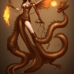 steampunk dragon pinup woman art