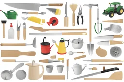 knolling gardener tools