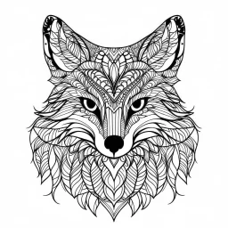 fox, realistic, coloring page, Animal, mandala, only draw lines, coloring book, clean line art, wildlife-inspired, kid style, –no sketch, color, –ar 3:4, white background, minimalistic black lines, 8k, minimal black color, low level black colors, coloring page, use pure black and white colors, avoid thick black colors, thin black line art, avoid colors, perfect shape, perfect clear lines, clear edges, fill total edges, exact perfect edges, not use black colors, dont use black colors