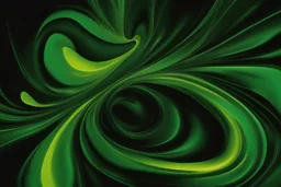 Professional Digital Painting, Abstract Art, green, liquid