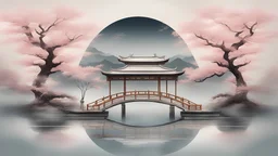 chinese painting, relaxation, luxury, dream world, calm beauty, symmetry, fantasy world, magic, beautiful composition, exquisite detail