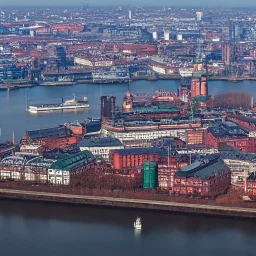 skyline of hamburg under communism