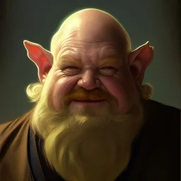 portrait of a old,fat, elf man,leprechaun, low beard, elegant,highly detailed, digital painting, artstation, concept art, cinematic lighting, illustration, 8k art by artgerm and greg rutkowski and alphonse mucha