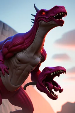 Jersey Devil Dinosaur,concept art, art station, 3d, photo studio, blue clean background, unreal engine 5, ray tracing, RTX, lumen lighting, ultra detail, volumetric lighting.