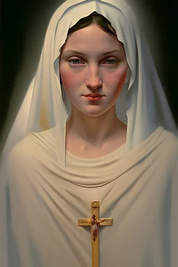 Classic oil painting of mother mary