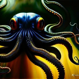 Ultra detailed fullbody Portrait in oil on canvas of Venom merges with King Octopus ,intense stare,extremely detailed digital painting, extremely detailed face,crystal clear Big eyes, mystical colors ,perfectly centered image, perfect composition, rim light, beautiful lighting,masterpiece,8k, stunning scene, raytracing, anatomically correct, in the style of robert e howard and Ken Kelley and Ohrai Noriyoshi and Simon Bisley and tomzj1