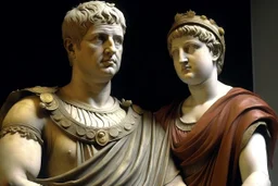 Emperor Nero with his mother