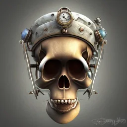 steampunk monkey headskull worrior