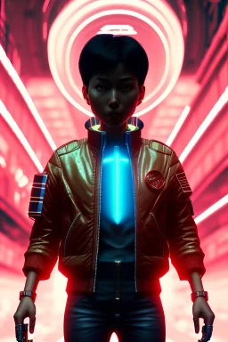 Fashion Portrait, Kaneda of Akira movie, retro futuristic style, glow eyes, cinematic, Ultra realistic, wide angle view, soft color, highly detailed, unreal engine 5, RTX, ultra detail, volumetric lighting, 3d, finely drawn, high definition.