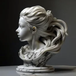 female marble sculpted hair Alex Malif