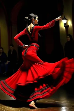 ładna tańczy flamenco