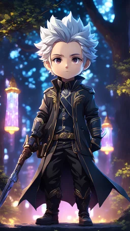 Chibi Man with beard and little hair in 8k solo leveling shadow artstyle, tree them, in the style of fairy academia, hard-edge style, agfa vista, dynamic pose, oshare kei, hurufiyya, rtx , neon lights, intricate details, highly detailed, high details, detailed portrait, masterpiece,ultra detailed, ultra quality