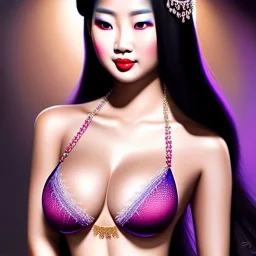 Ultra detailed fullbody Portrait in oil on canvas of sexy Geisha with tatoos in bikini,extremely detailed digital painting, extremely detailed face, crystal clear eyes, mystical colors ,perfectly centered image, perfect composition, rim light, beautiful lighting,masterpiece ,8k, stunning scene, raytracing, anatomically correct, in the style of KyuYong Eom and Steve Jung and robert e howard and Wizyakuza and Simon Bisley.