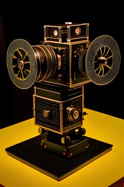 A flying projector with a front and rear camshaft .