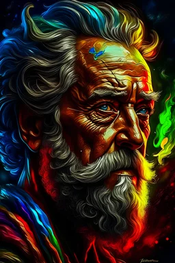 "Design an awe-inspiring, high-definition portrait of a legendary figure using 4K HDR technology. This portrait should not only capture the essence and historical significance of the chosen legend but also showcase the incredible depth, clarity, and vibrant color range that 4K HDR offers. Consider integrating elements that symbolize the legend’s achievements or characteristics, using a creative blend of realism and artistic interpretation. The portrait should be a celebration of both the individ