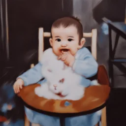 a baby in manga style