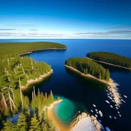 Isle Royale National Park, Michigan,aerial view,extremely detailed digital painting, high resolution,8k, realistic, beautiful, volumetric lighting, mystical colors ,perfectly centered image, perfect composition, rim light, beautiful lighting,masterpiece, stunning scene, raytracing, anatomically correct, in the style Van Gogh and robert e howard and Ken Kelley and Ohrai Noriyoshi and Simon Bisley and tomzj1.