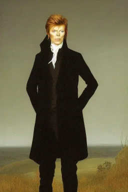 Portrait of David Bowie painted by Caspar David Friedrich