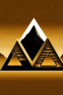 Make me a logo with the pyramids of egypt and the letter A the letter L and the letter M all easily visible