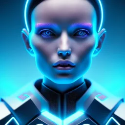 tron portrai, photo, real, face, high detail, render, blender