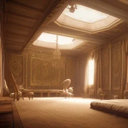 Camelot room made of cotton, 16k quality, hyper realistic, 3d render, dramatic lighting, octane render, volumetric lighting