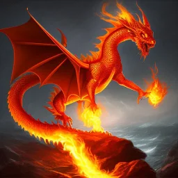 Fire dragon walking