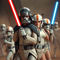 Star Wars with female athletes.