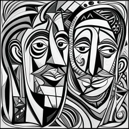 picasso only lines black and white