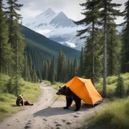 A ranger walked from his tent 10 km southwards, turned east, walked straight eastwards 10 km more, met his bear friend, turned north and after another 10 km found himself by his tent. What colour was the bear and where did all this happen?
