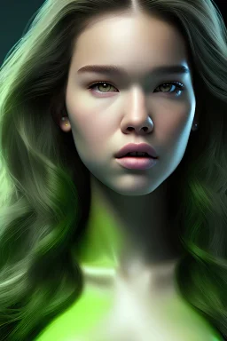 4K Ultra-HD -- Hailee Steinfeld as She-Hulk --4k Ultra-HD--Hyper realistic--Cinema lighting