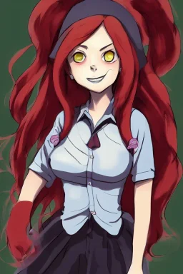 Portrait lady, full body shot, full-color medium shot, HorrorAcademia