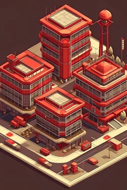Design isometric buildings in the style of Red Alert / Command & Conquer