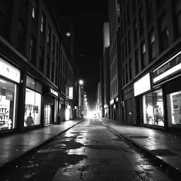 dirty back streetsbright abstract particles waves length sonic capacity black and white cube