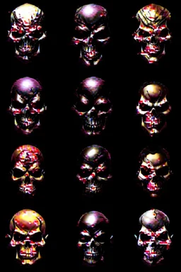 faces of marvel's ultimate tribunal done with skulls