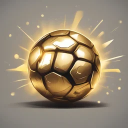 A golden soccer ball appears as a YouTube banner style cartoon