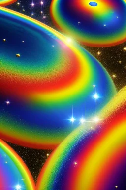 Beautiful ufos, galactic, rainbows, detailed golden galactic suit, high rank, cosmic happiness, bright colours, blue, pink, gold, jewels, realistic, real photo, bright and sunny background, very detailed, high contrast,