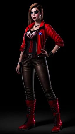 Full body shot. Not safe for work, full body potrait of a photorealistic Harley Quinn, ultra detailed shot, full body potrait