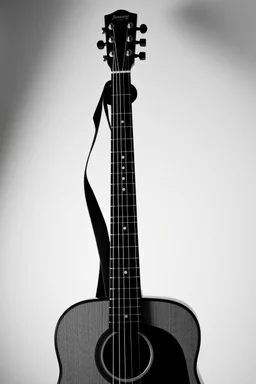mariachi guitar black and white graphic Old acoustic mariachi guitar