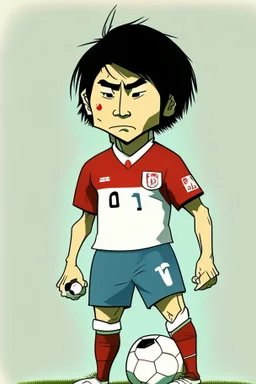 Wataru Endo Japanese football player ,cartoon 2d