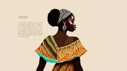 Logo, design, African woman, oil painting, graphic, drawing, without facial features, white background, traditional clothing, cartoon, face without eyes, without nose, without mouth, without facial details, ,patterns in the background, looking back