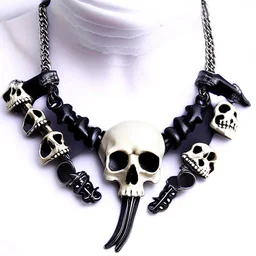 bones punk fashion neckless