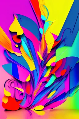 Generate an abstract art with random colors